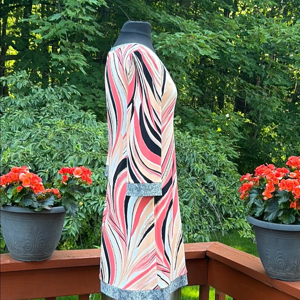 Calvin Klein Multicolor Striped Dress-NWOT-Excellent Condition - Picture 4 of 14